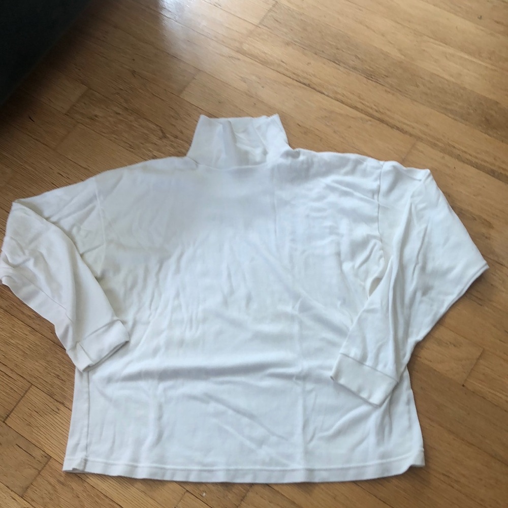 White Turtleneck men's  Top
